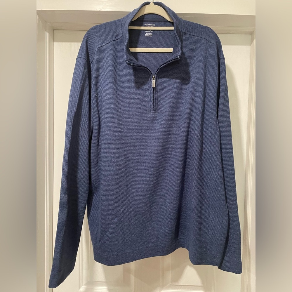 Men Van Heusen Quarter Zip Sweater, Size XXL Classic Fit
